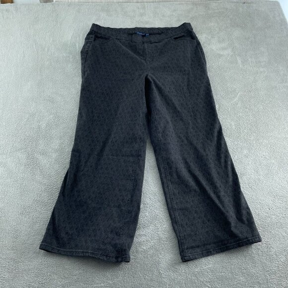 Isaac Mizrahi Live Womens Plus Size 22W Cotton Blend Wide-Leg Pants NWT 4079 - Picture 1 of 11